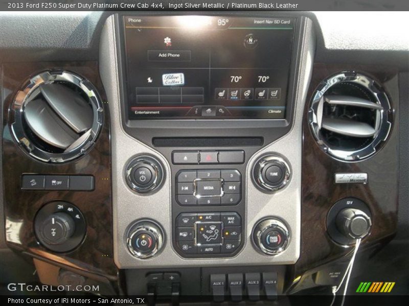 Ingot Silver Metallic / Platinum Black Leather 2013 Ford F250 Super Duty Platinum Crew Cab 4x4