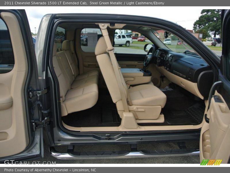 Steel Green Metallic / Light Cashmere/Ebony 2011 Chevrolet Silverado 1500 LT Extended Cab