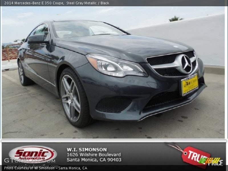 Steel Gray Metallic / Black 2014 Mercedes-Benz E 350 Coupe