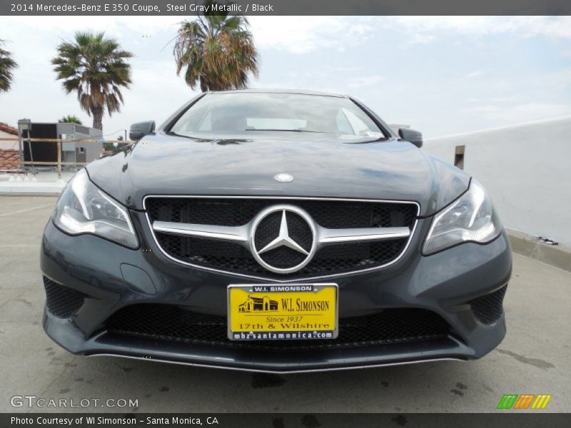 Steel Gray Metallic / Black 2014 Mercedes-Benz E 350 Coupe