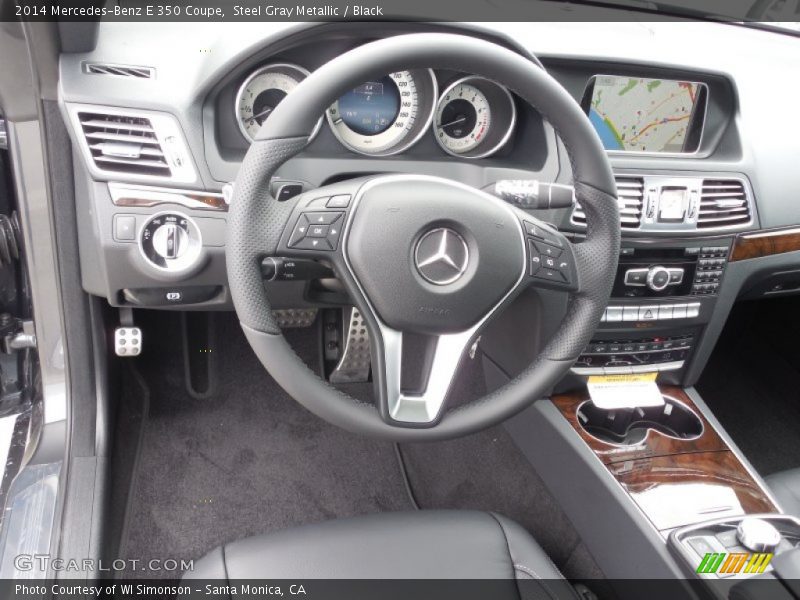 Steel Gray Metallic / Black 2014 Mercedes-Benz E 350 Coupe