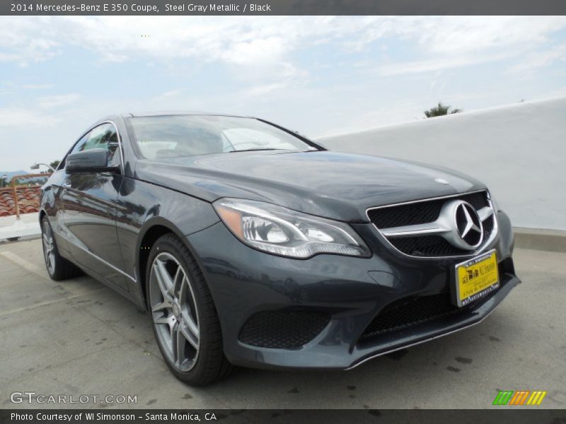 Steel Gray Metallic / Black 2014 Mercedes-Benz E 350 Coupe