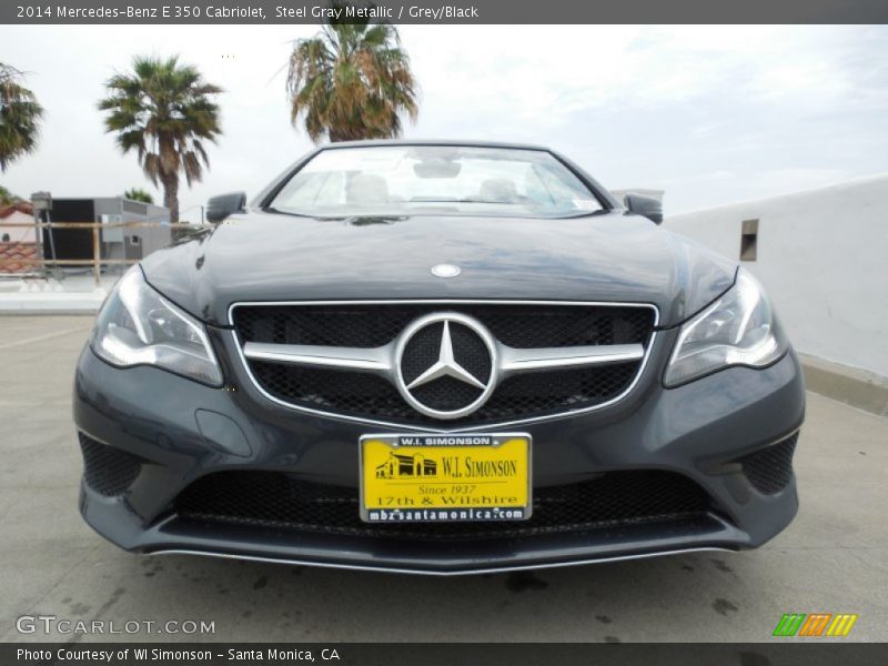 Steel Gray Metallic / Grey/Black 2014 Mercedes-Benz E 350 Cabriolet