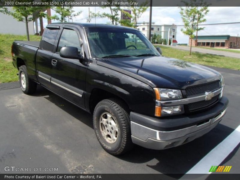 Black / Medium Gray 2003 Chevrolet Silverado 1500 LS Extended Cab 4x4