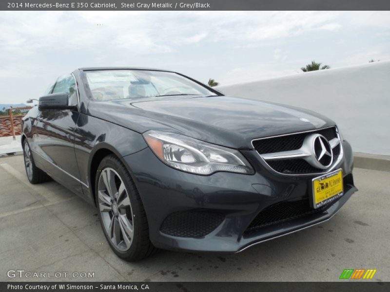 Steel Gray Metallic / Grey/Black 2014 Mercedes-Benz E 350 Cabriolet