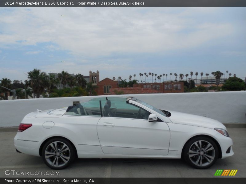 Polar White / Deep Sea Blue/Silk Beige 2014 Mercedes-Benz E 350 Cabriolet