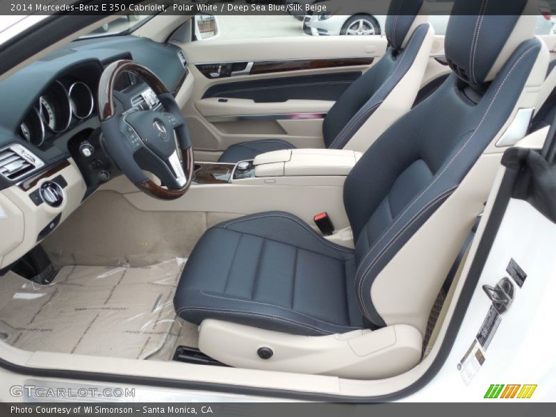 Polar White / Deep Sea Blue/Silk Beige 2014 Mercedes-Benz E 350 Cabriolet