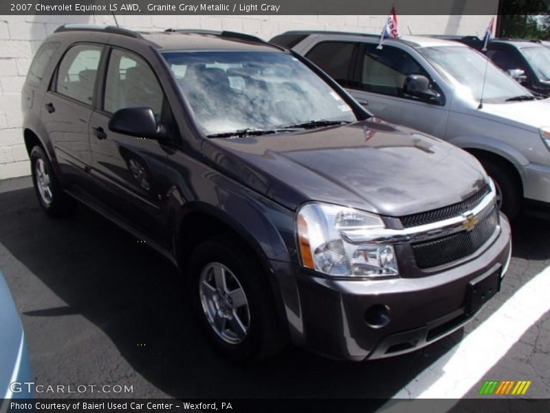 Granite Gray Metallic / Light Gray 2007 Chevrolet Equinox LS AWD