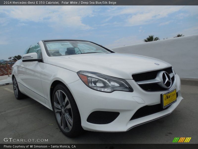 Polar White / Deep Sea Blue/Silk Beige 2014 Mercedes-Benz E 350 Cabriolet