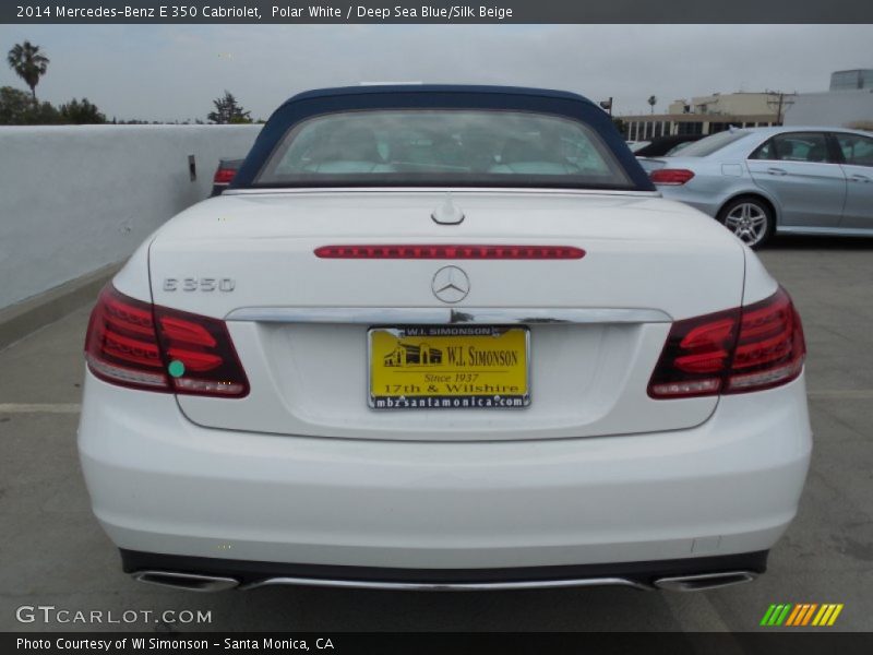 Polar White / Deep Sea Blue/Silk Beige 2014 Mercedes-Benz E 350 Cabriolet