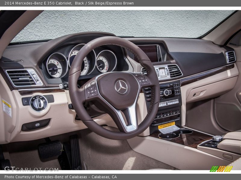 Black / Silk Beige/Espresso Brown 2014 Mercedes-Benz E 350 Cabriolet