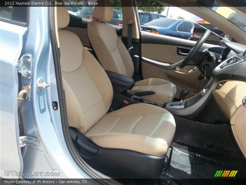Blue Sky Metallic / Beige 2012 Hyundai Elantra GLS