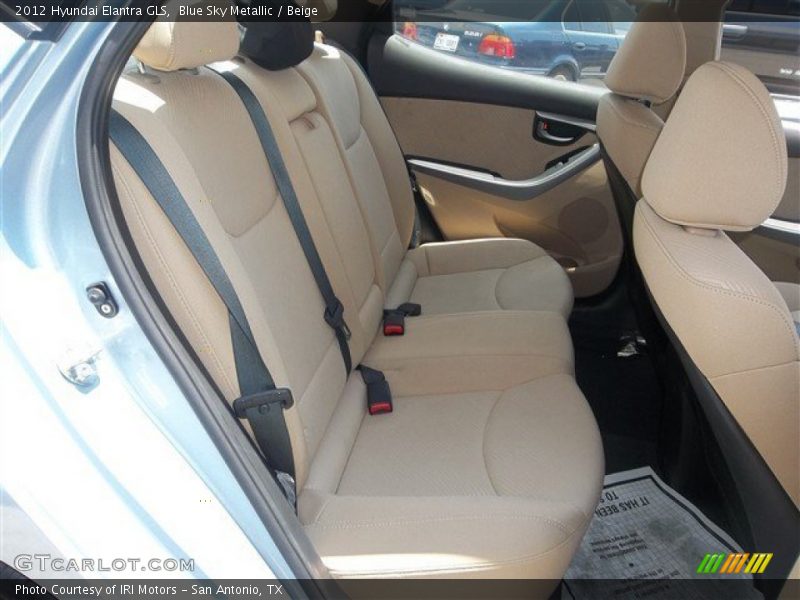 Blue Sky Metallic / Beige 2012 Hyundai Elantra GLS