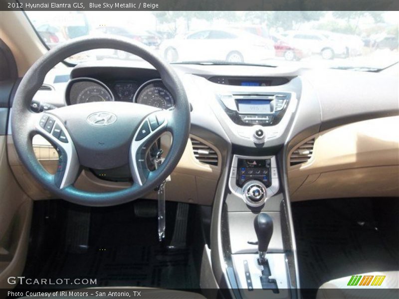 Blue Sky Metallic / Beige 2012 Hyundai Elantra GLS