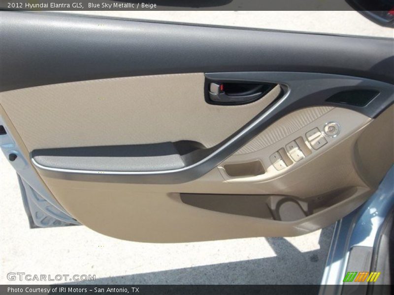Blue Sky Metallic / Beige 2012 Hyundai Elantra GLS