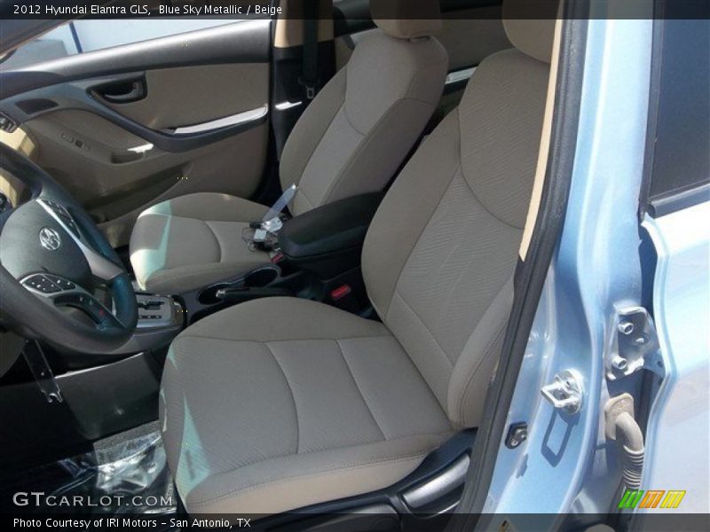 Blue Sky Metallic / Beige 2012 Hyundai Elantra GLS