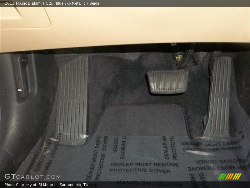 Blue Sky Metallic / Beige 2012 Hyundai Elantra GLS