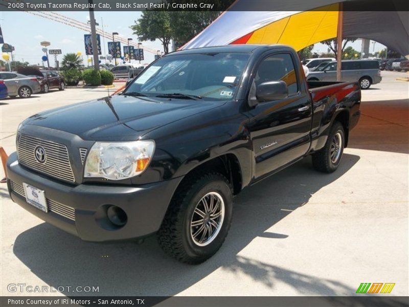 Black Sand Pearl / Graphite Gray 2008 Toyota Tacoma Regular Cab