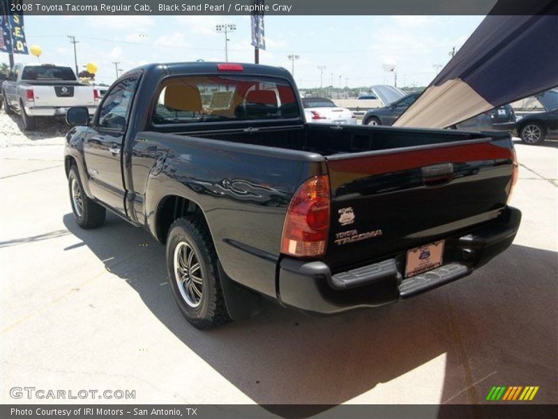 Black Sand Pearl / Graphite Gray 2008 Toyota Tacoma Regular Cab