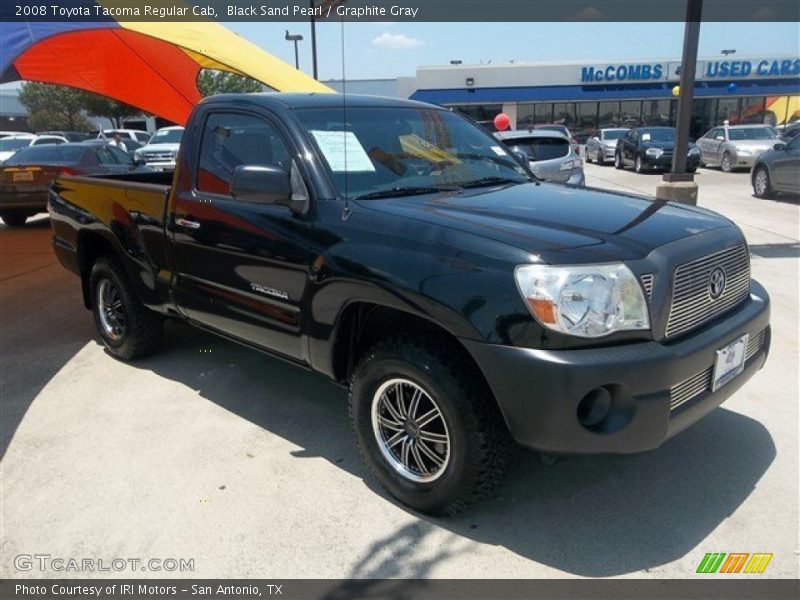 Black Sand Pearl / Graphite Gray 2008 Toyota Tacoma Regular Cab