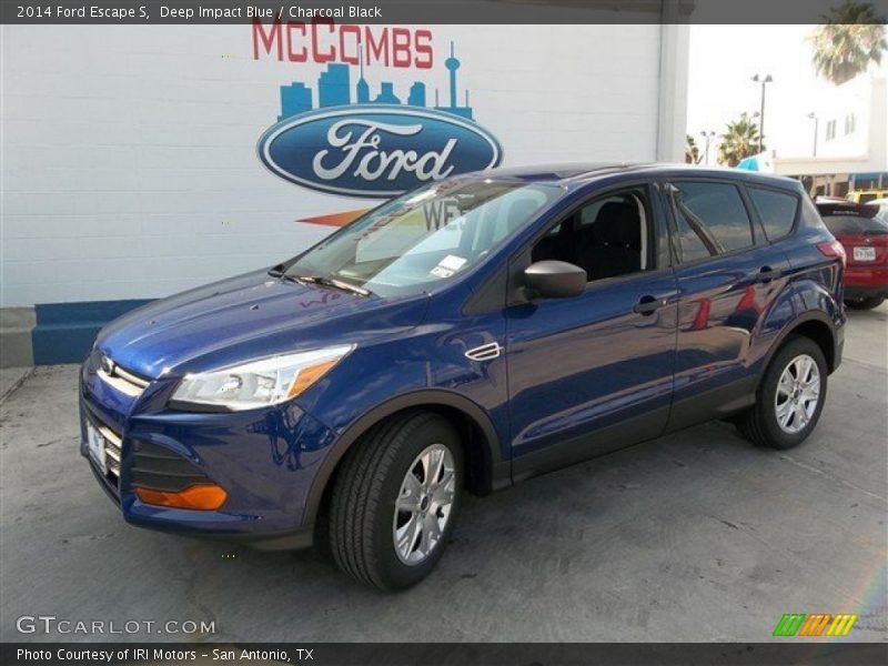 Deep Impact Blue / Charcoal Black 2014 Ford Escape S