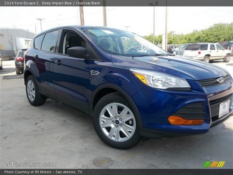 Deep Impact Blue / Charcoal Black 2014 Ford Escape S