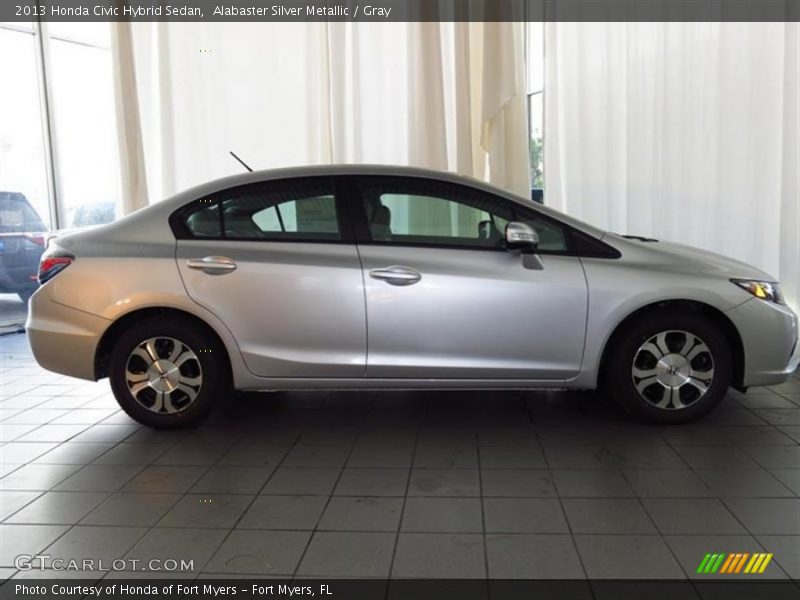 Alabaster Silver Metallic / Gray 2013 Honda Civic Hybrid Sedan