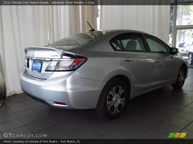Alabaster Silver Metallic / Gray 2013 Honda Civic Hybrid Sedan