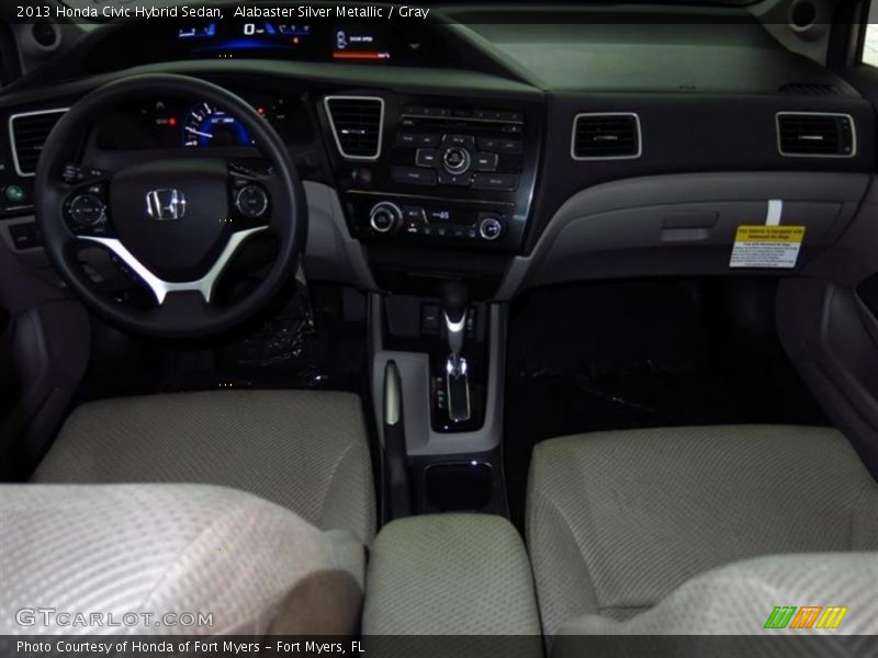 Alabaster Silver Metallic / Gray 2013 Honda Civic Hybrid Sedan
