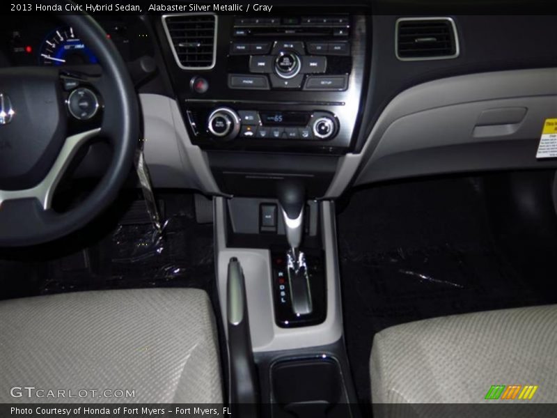 Alabaster Silver Metallic / Gray 2013 Honda Civic Hybrid Sedan