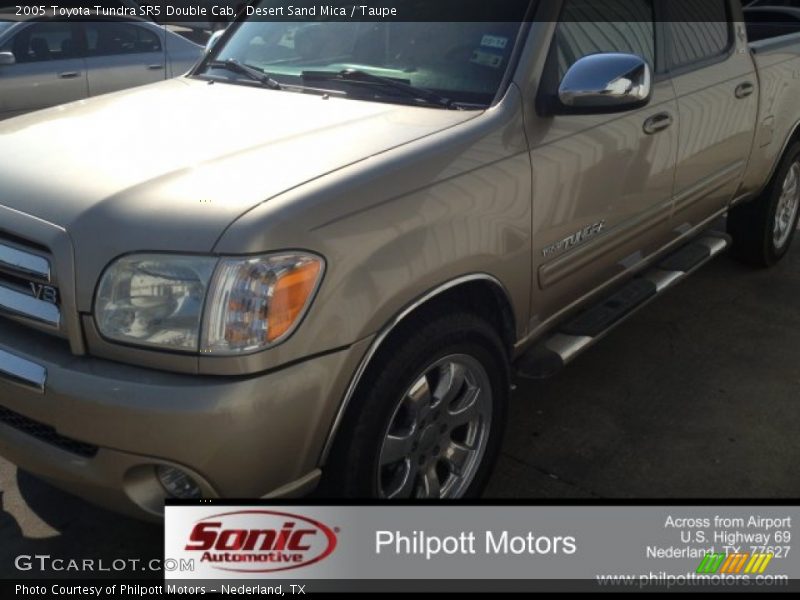 Desert Sand Mica / Taupe 2005 Toyota Tundra SR5 Double Cab