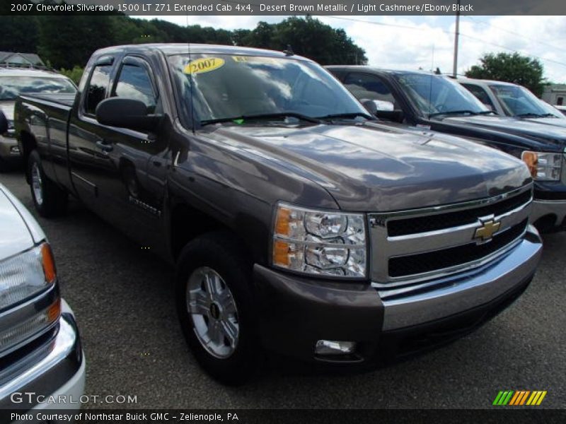 Desert Brown Metallic / Light Cashmere/Ebony Black 2007 Chevrolet Silverado 1500 LT Z71 Extended Cab 4x4