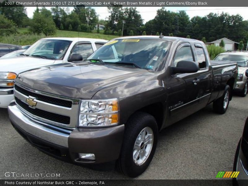 Desert Brown Metallic / Light Cashmere/Ebony Black 2007 Chevrolet Silverado 1500 LT Z71 Extended Cab 4x4