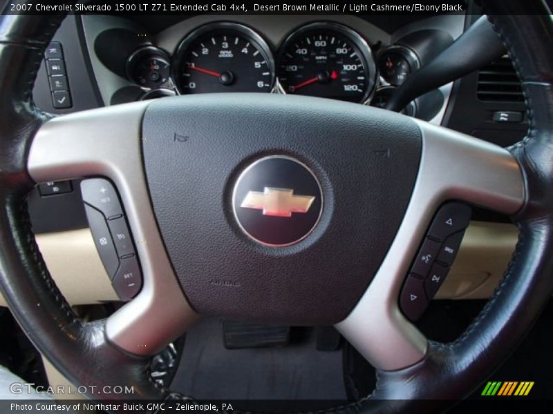 Desert Brown Metallic / Light Cashmere/Ebony Black 2007 Chevrolet Silverado 1500 LT Z71 Extended Cab 4x4