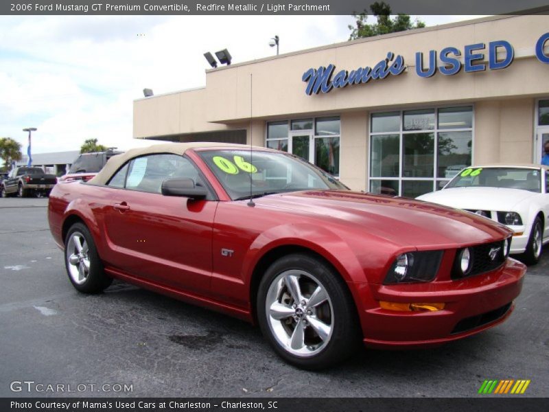 Redfire Metallic / Light Parchment 2006 Ford Mustang GT Premium Convertible