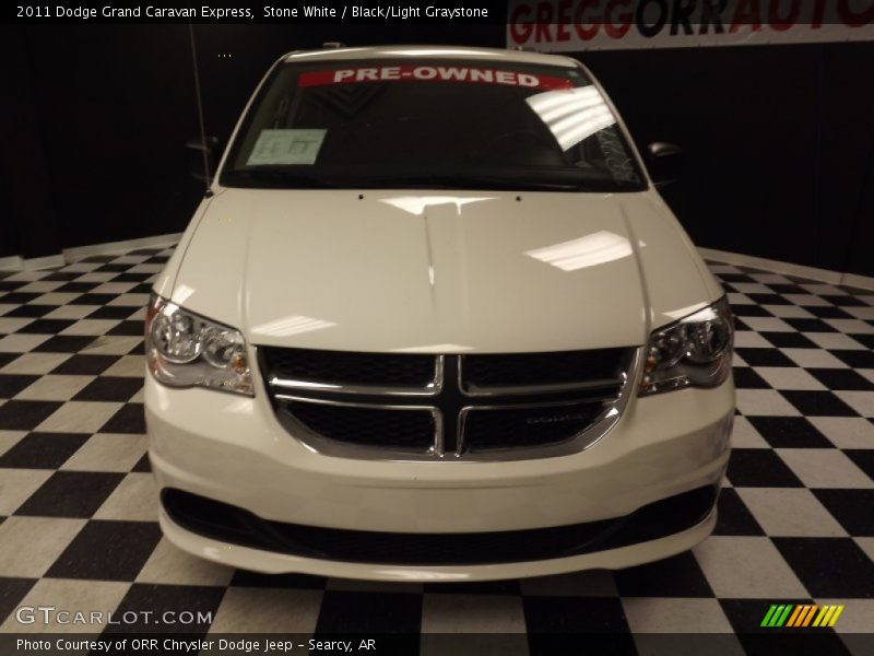 Stone White / Black/Light Graystone 2011 Dodge Grand Caravan Express