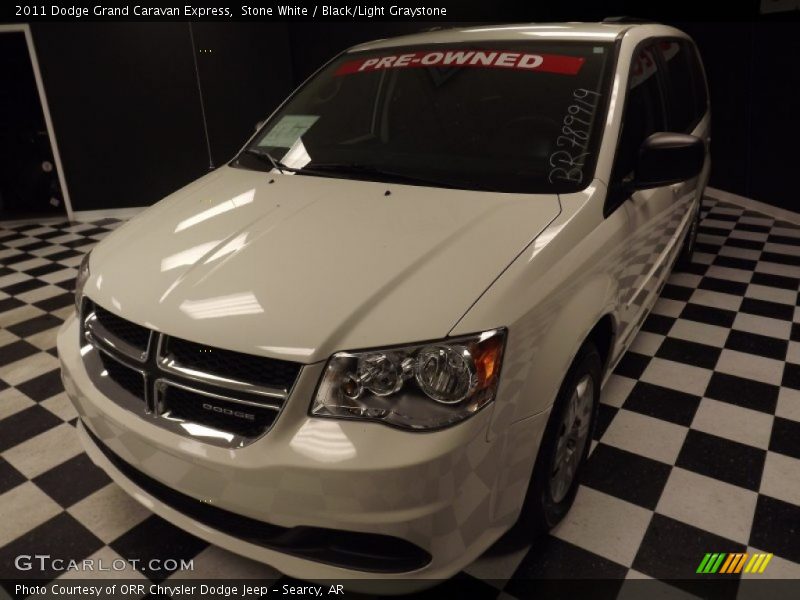 Stone White / Black/Light Graystone 2011 Dodge Grand Caravan Express