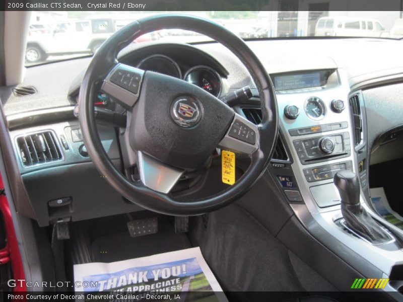 Crystal Red / Ebony 2009 Cadillac CTS Sedan