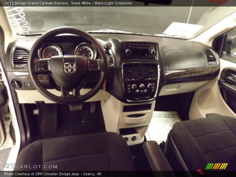 Stone White / Black/Light Graystone 2011 Dodge Grand Caravan Express