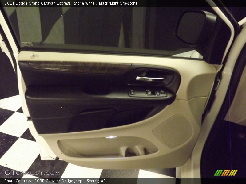 Stone White / Black/Light Graystone 2011 Dodge Grand Caravan Express