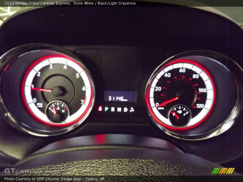 Stone White / Black/Light Graystone 2011 Dodge Grand Caravan Express