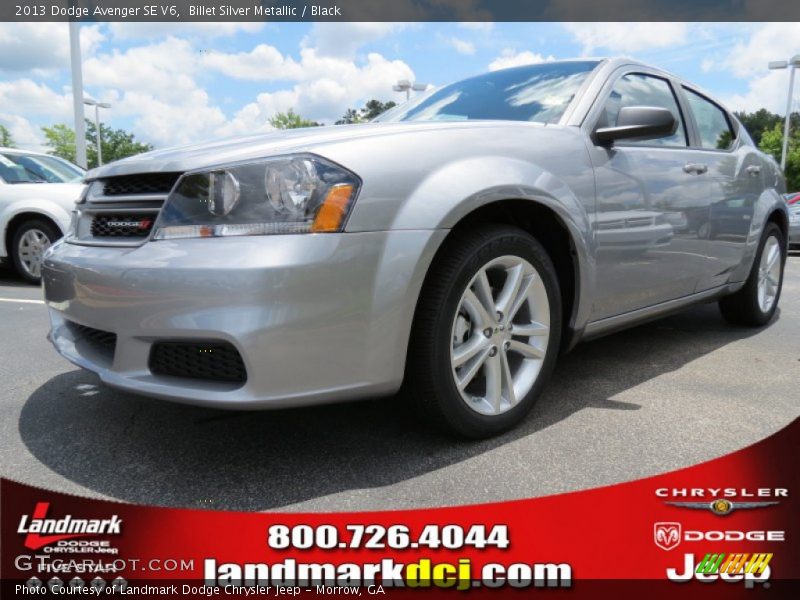 Billet Silver Metallic / Black 2013 Dodge Avenger SE V6