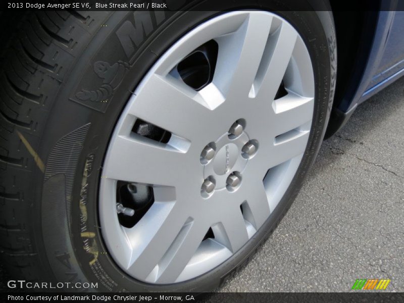 Blue Streak Pearl / Black 2013 Dodge Avenger SE V6