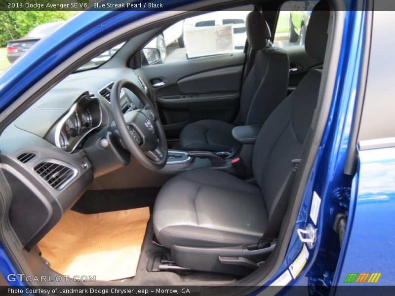 Blue Streak Pearl / Black 2013 Dodge Avenger SE V6
