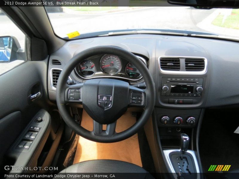 Blue Streak Pearl / Black 2013 Dodge Avenger SE V6