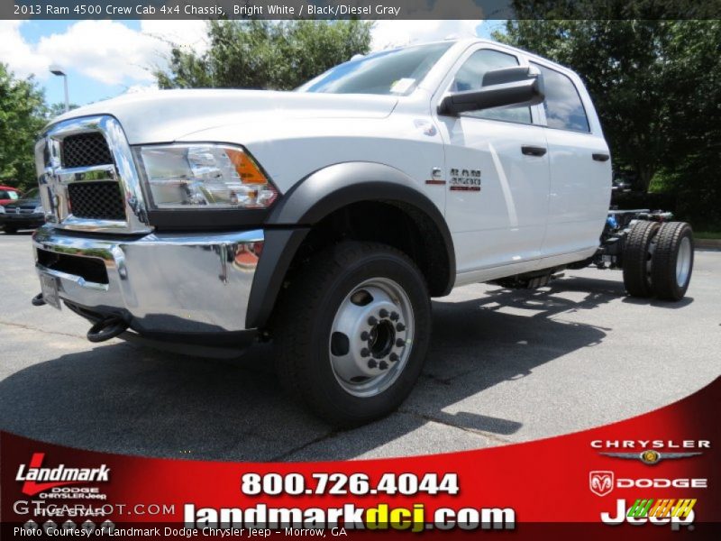 Bright White / Black/Diesel Gray 2013 Ram 4500 Crew Cab 4x4 Chassis