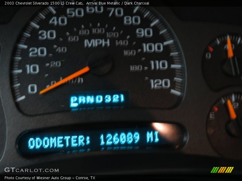 Arrival Blue Metallic / Dark Charcoal 2003 Chevrolet Silverado 1500 LS Crew Cab