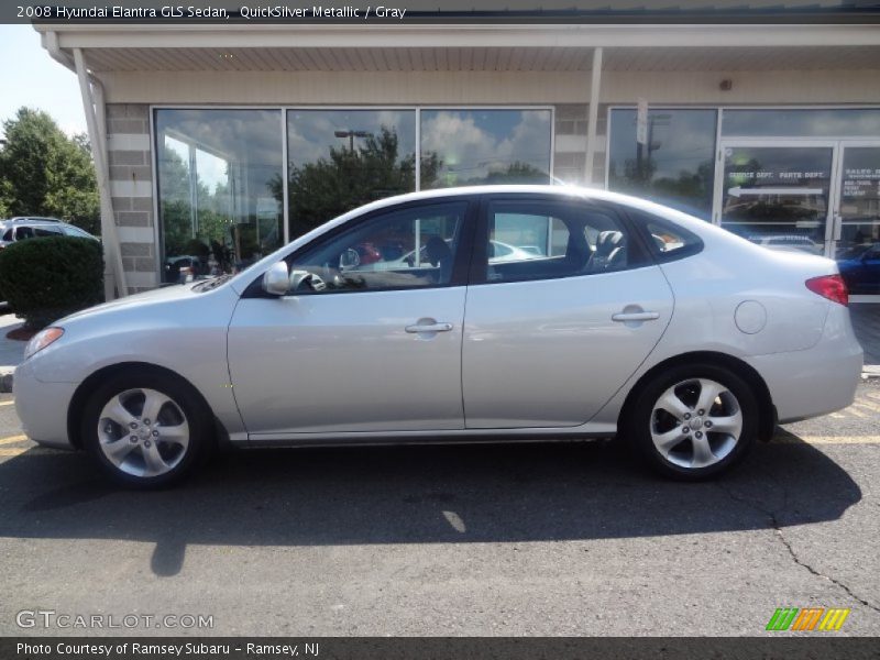QuickSilver Metallic / Gray 2008 Hyundai Elantra GLS Sedan