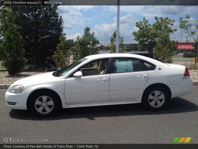 White / Gray 2009 Chevrolet Impala LT