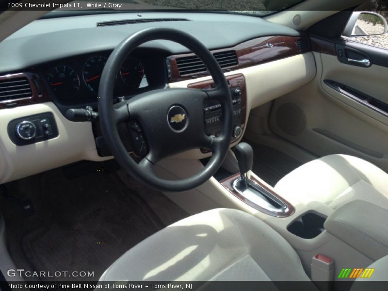 White / Gray 2009 Chevrolet Impala LT